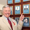 Fred Sternburg by his HOF plaque