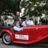 Canastota's world champion Billy Backus enjoys the parade route in his hometown