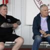 Ricky Hatton & Jim Lampley answer fan questions at a "Ringside Talk" on the Museum Grounds.